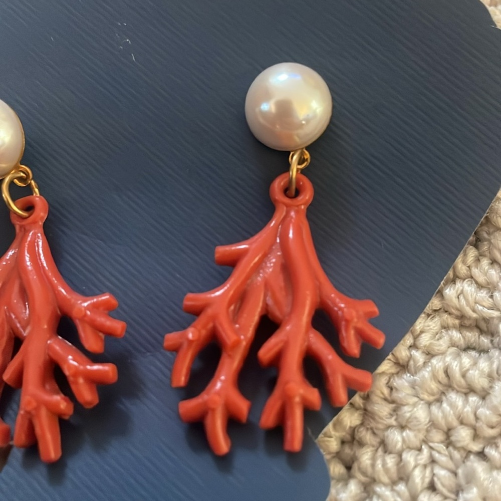 NWOT Never Been Worn Coral 🪸 Earrings - Picture 2 of 4